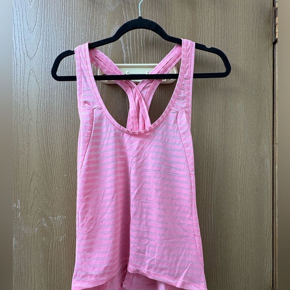 Zyia Open Back Pink Racerback Tank Top